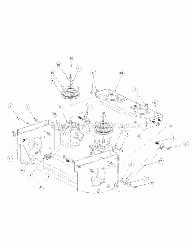 Hydro Pump Assembly Diagram and Parts List for M60-KH 53BB5BDX750 Cub Cadet Sprayer